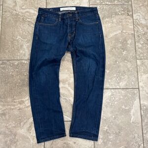 Williamsburg Garment Co Grand St Slim Straight Jeans Dark Wash Indigo 31 x 27